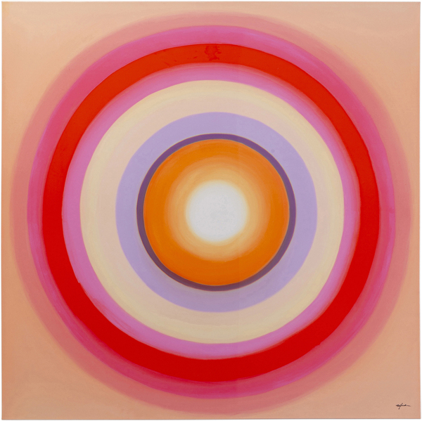 Leinwandbild mehrfarbig - 120 x 120 cm - KARE Tendency Circle Pink