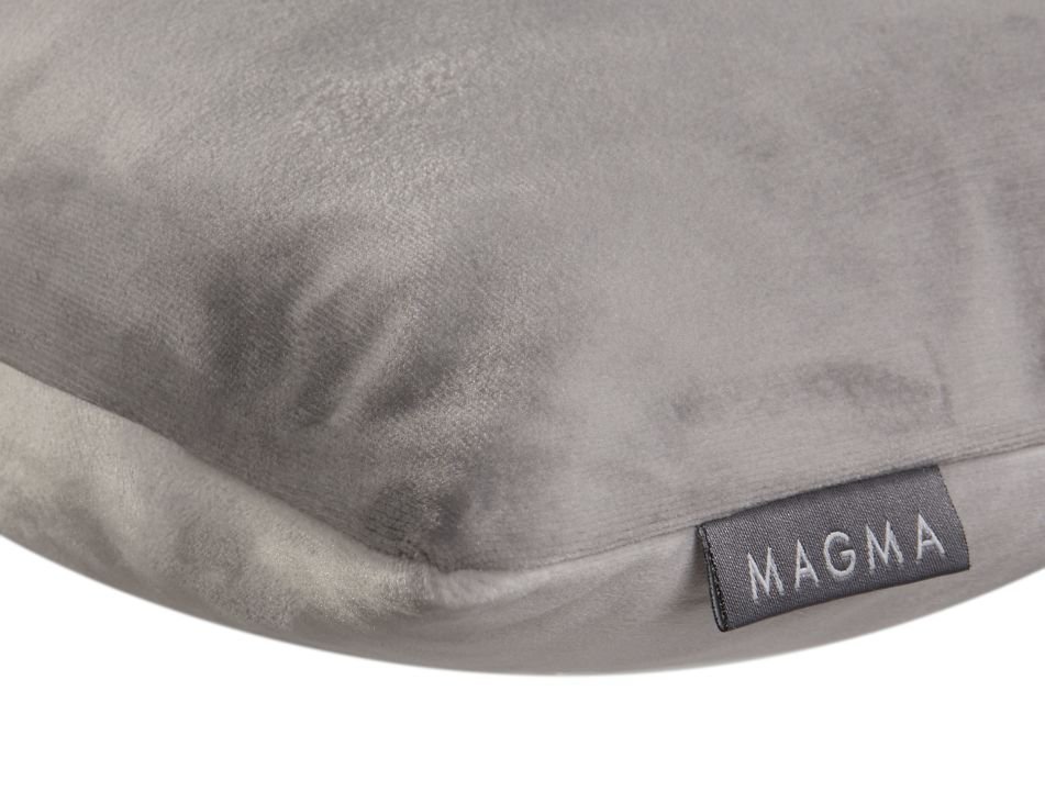 Magma Kissenhülle Samt Uni mittelgrau 40 x 40 cm