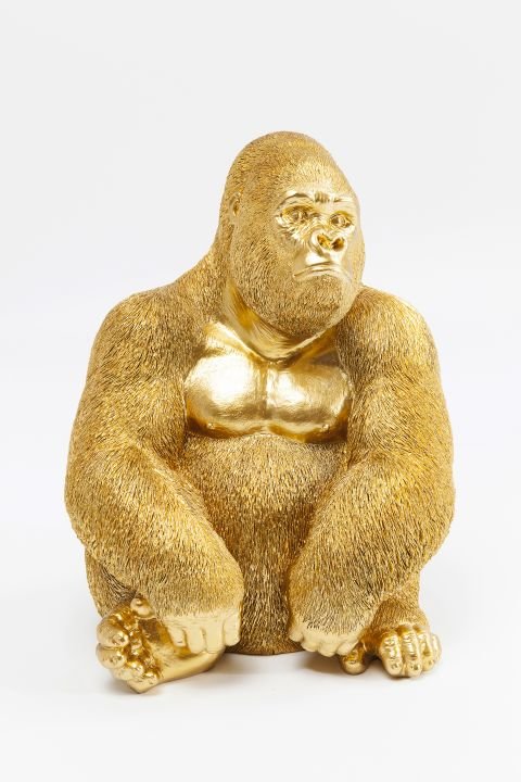 KARE Skulptur Gorilla Side XL gold 76 cm