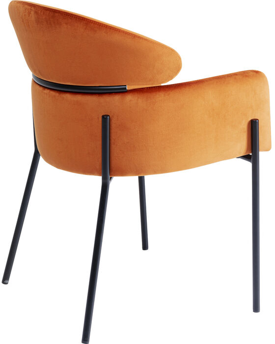Armlehnstuhl orange - KARE Alexia Velvet Orange
