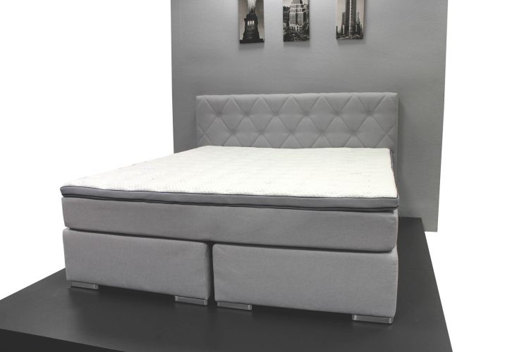 Sun Garden Boxspringbett Baker grau 180 x 200