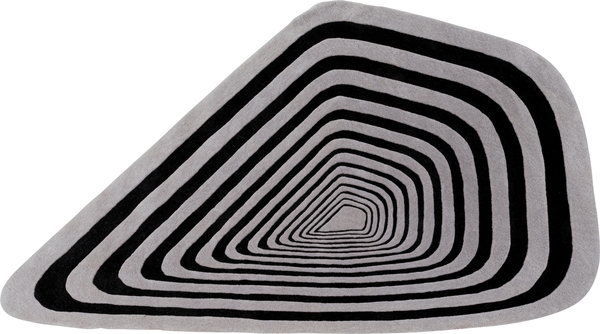 Teppich schwarz - 170 x 240 cm - KARE Electric Diamond Grau