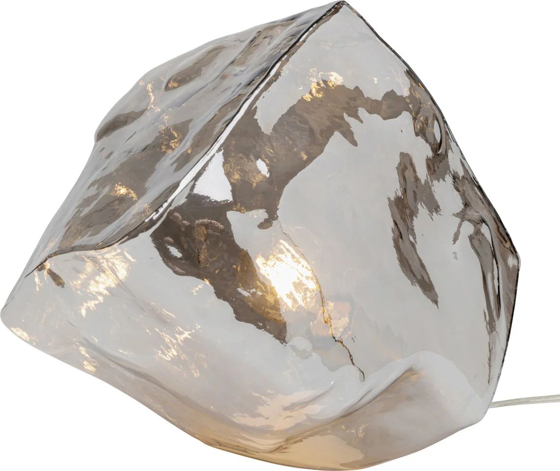 KARE Tischleuchte Grau / Klar - Aura Smoke