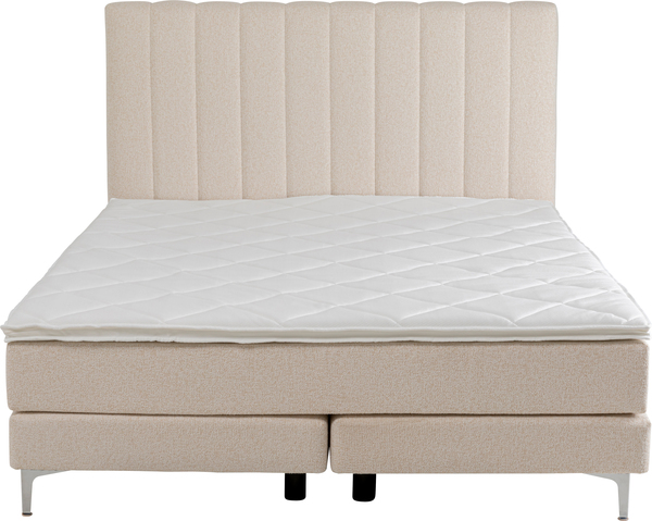 Boxspringbett beige - 160 x 200 cm - KARE Benito Comet Sand