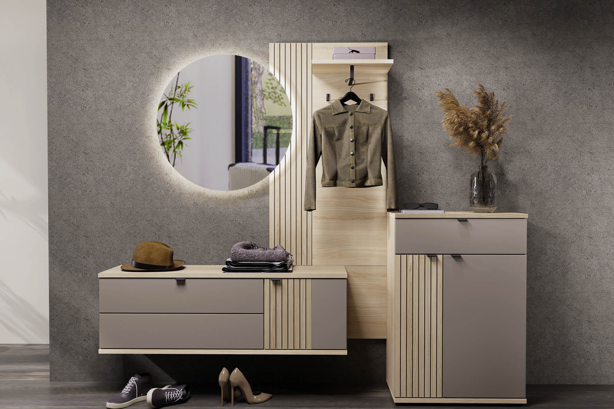 Spiegel  - Innostyle Piacenza - inkl. LED-Beleuchtung - B/H/T ca. 80 x 80 x 5 cm