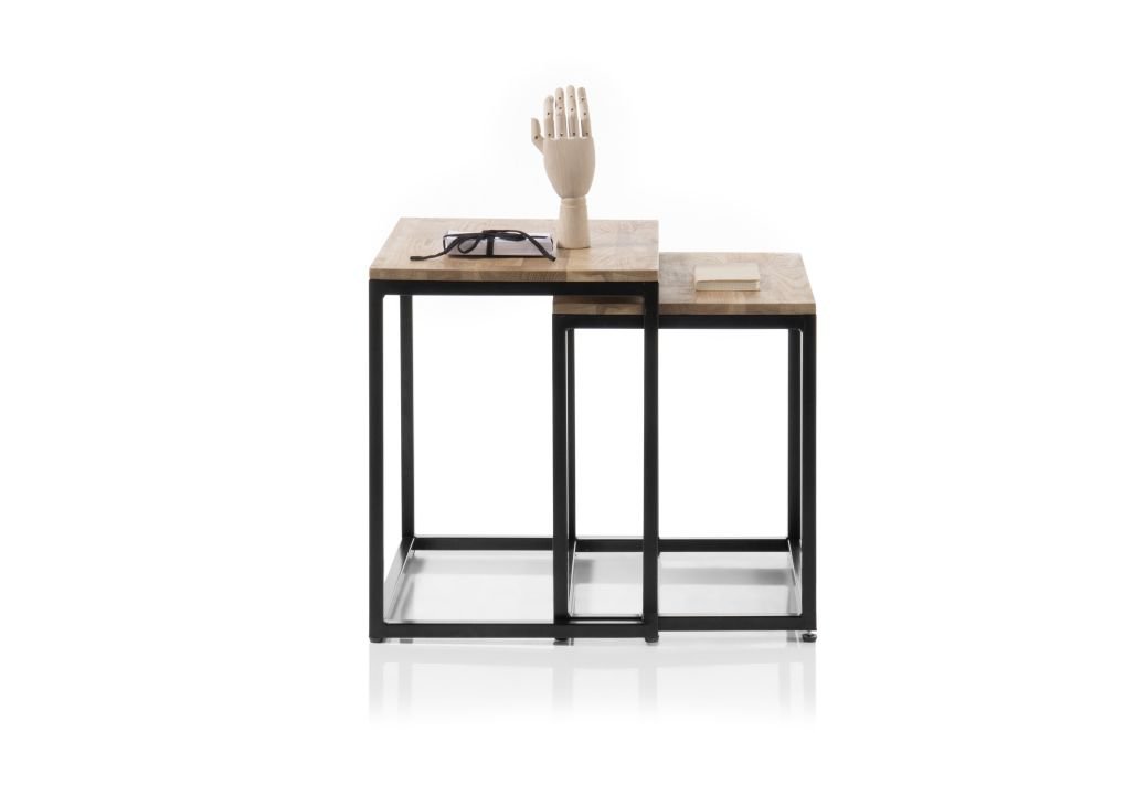 MCA furniture Couchtisch 2er Set Sakura asteiche Massiv