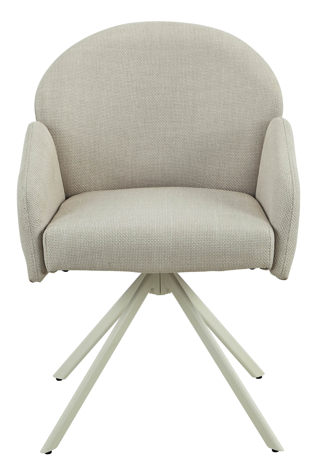 Armlehnstuhl beige -  360° drehbar - mit Komfortrücken Swing Back -  Hedda