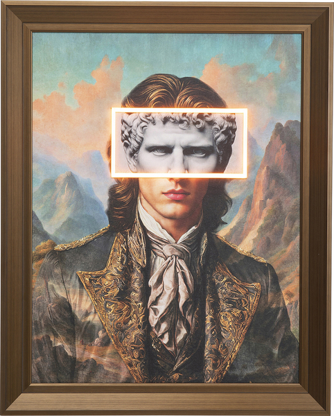 Gerahmtes Bild mehrfarbig - 80 x 100 cm - KARE LED Art Gentleman