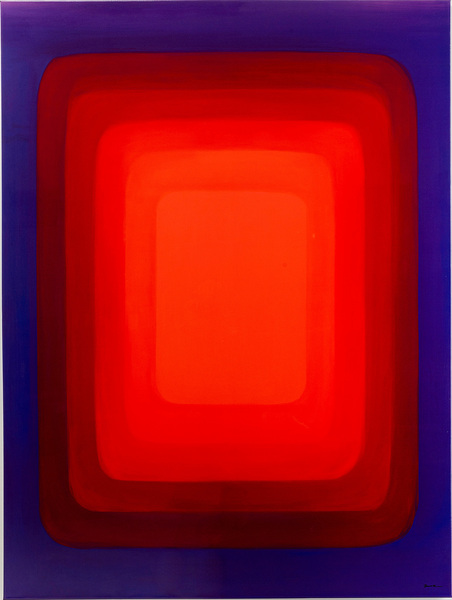 Leinwandbild mehrfarbig - 120 x 160 cm - KARE Tendency Rot