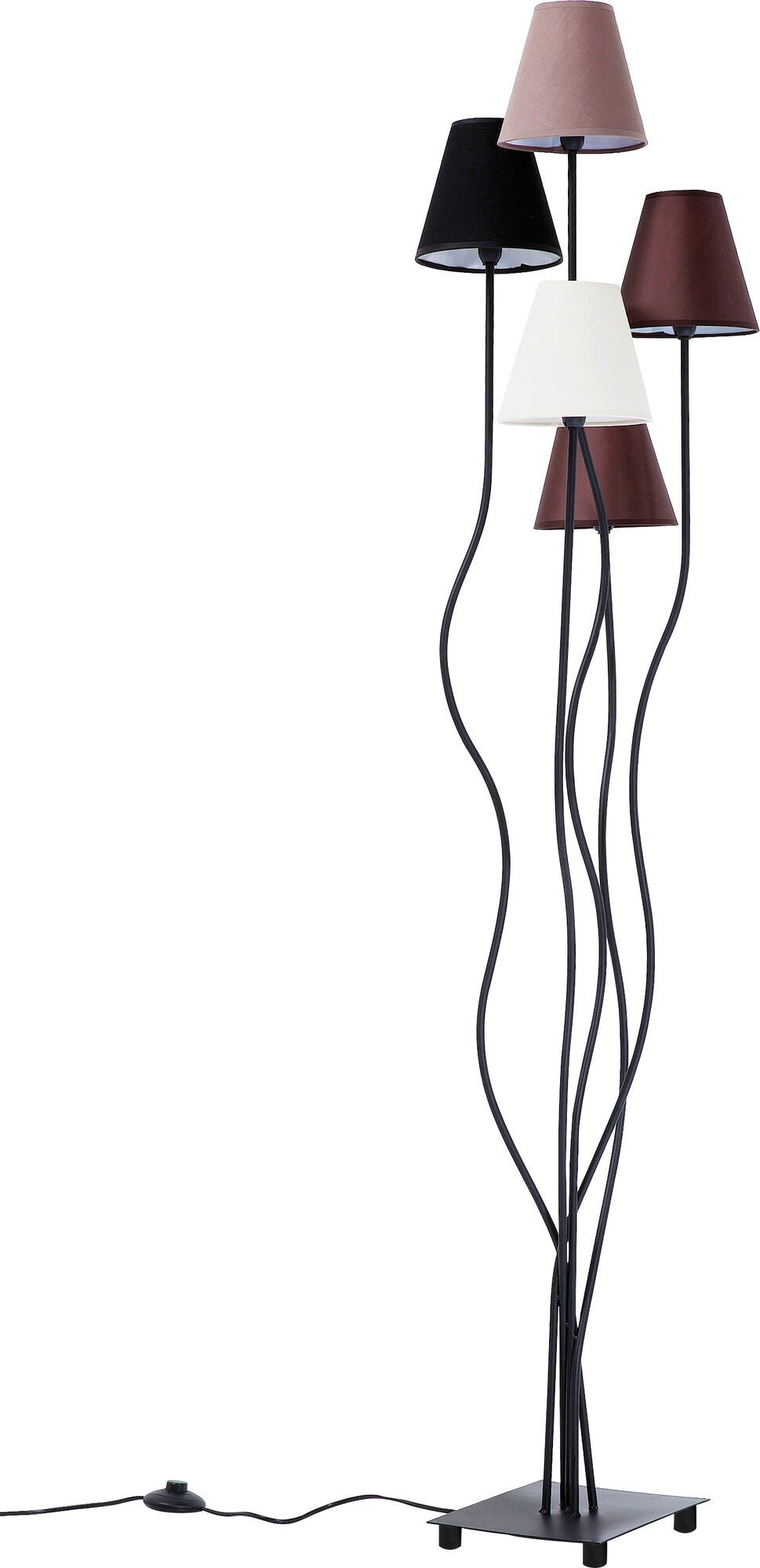 KARE Stehleuchte Schwarz / Mehrfarbig - Flexible Mocca Cinque