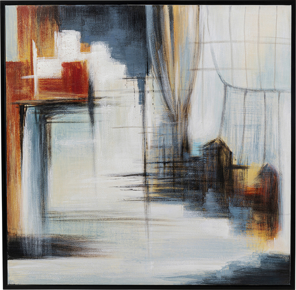 Gerahmtes Bild mehrfarbig - 100 x 100 cm - KARE Visione Front