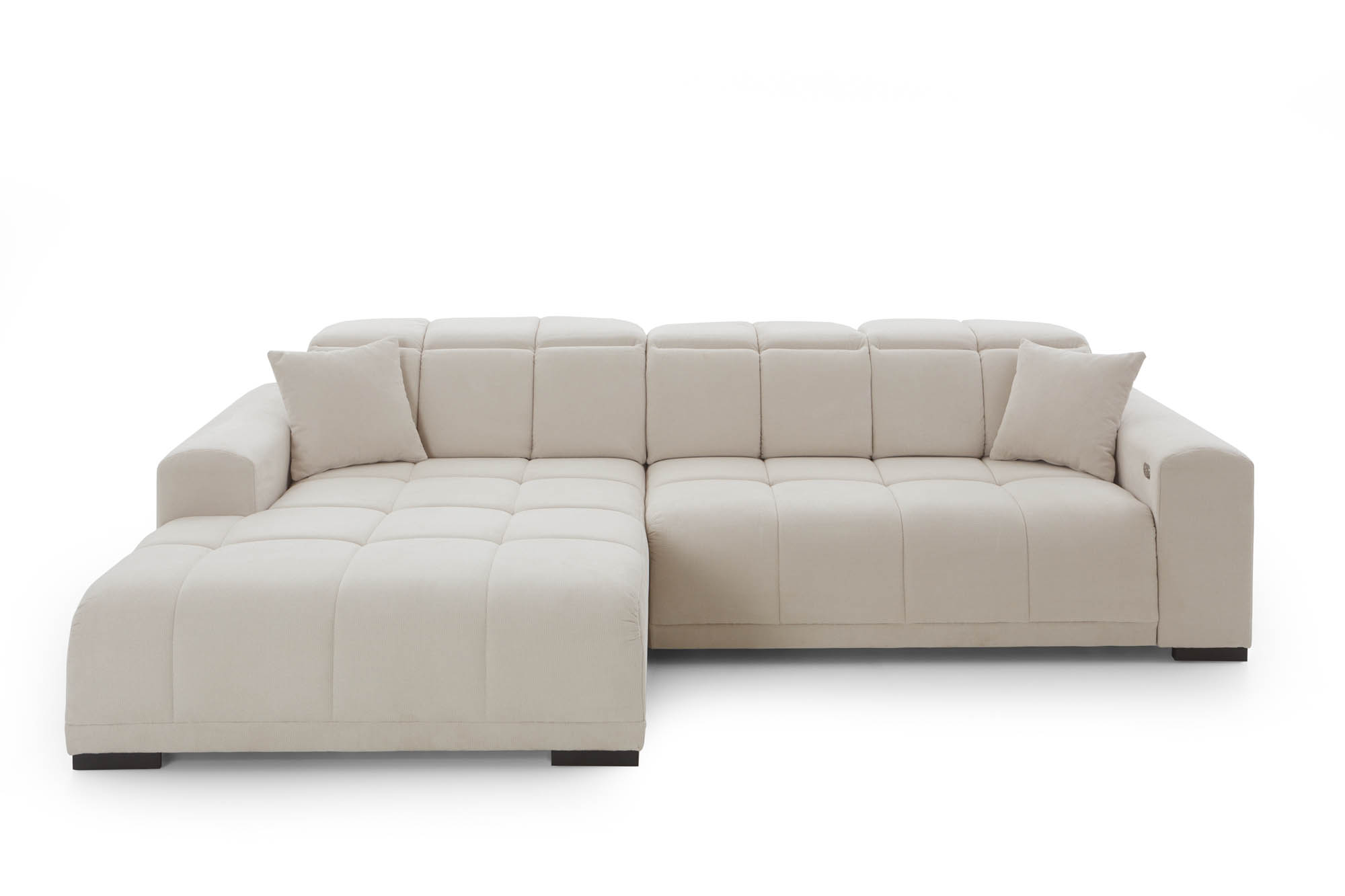 Wohnlandschaft Puppet Ottomane links beige 195 x 301 cm