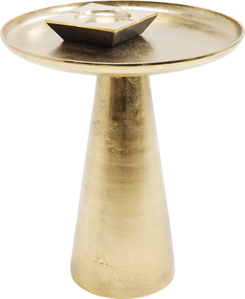 Beistelltisch gold - Ø 45 cm - KARE Plateau Uno Brass