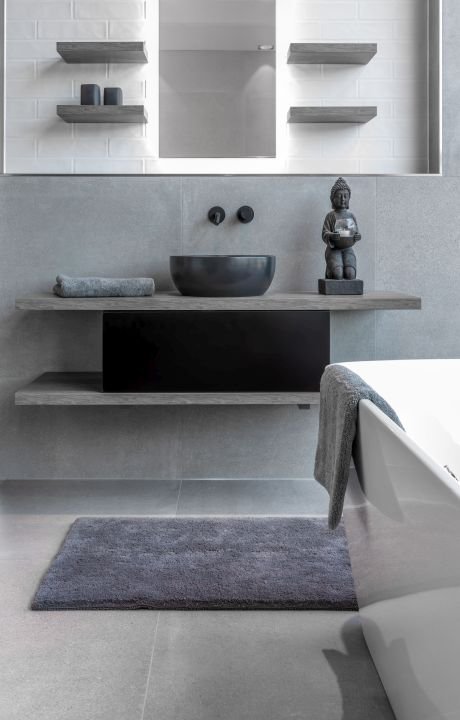 Schöner Wohnen Kollektion Badteppich Uni Anthrazit , 40 x 60 cm, 1940015190040/18858