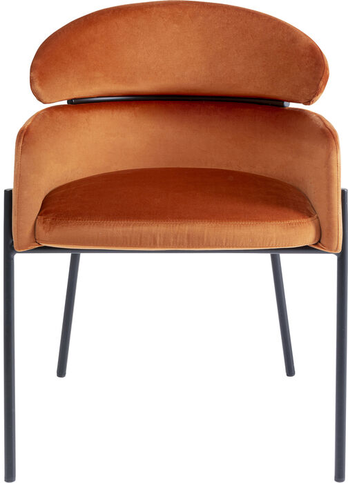 Armlehnstuhl orange - KARE Alexia Velvet Orange