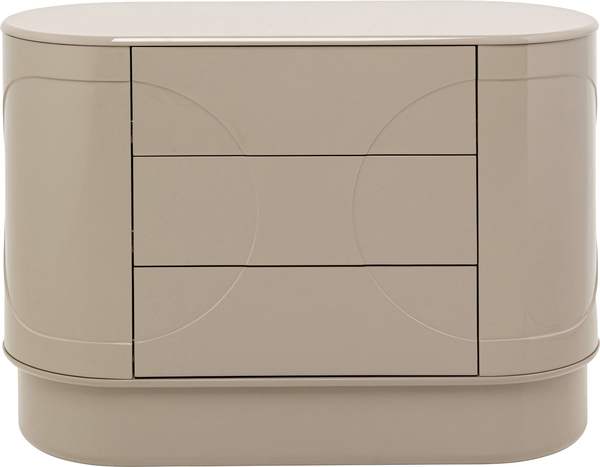 Kommode grau - 100 x 75 cm - KARE Groove Taupe