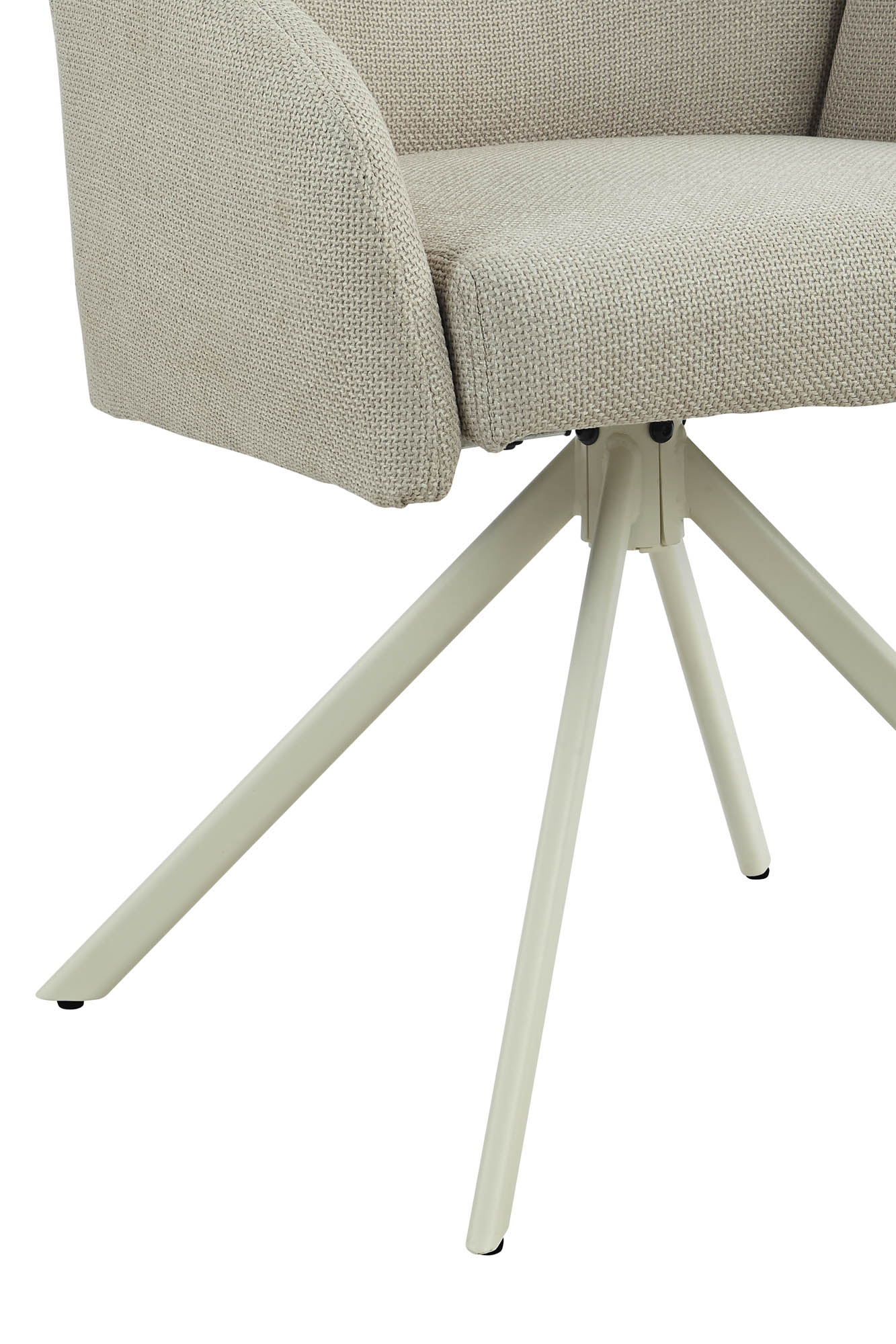 Armlehnstuhl beige -  360° drehbar - mit Komfortrücken Swing Back -  Hedda