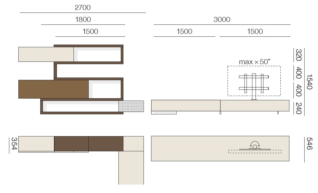 San Giacomo Wohnwand L5C29 A Lampo