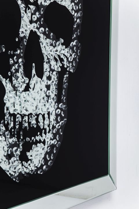 Bild schwarz - 100 x 100 cm - KARE Frame Mirror Skull