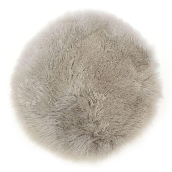 Lammfellpad Mira platingrau Ø 34 cm