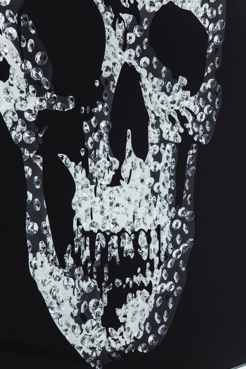 Bild schwarz - 100 x 100 cm - KARE Frame Mirror Skull