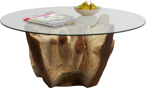 Couchtisch braun - Ø 100 cm - KARE Roots