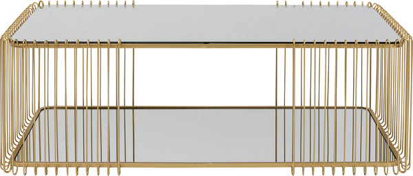 Couchtisch gold - 120 x 60 cm - KARE Wire Double Brass