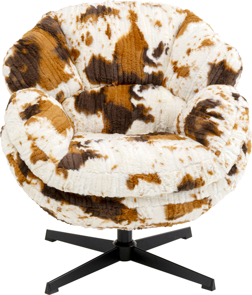 Drehsessel braun - KARE Cutie Cow