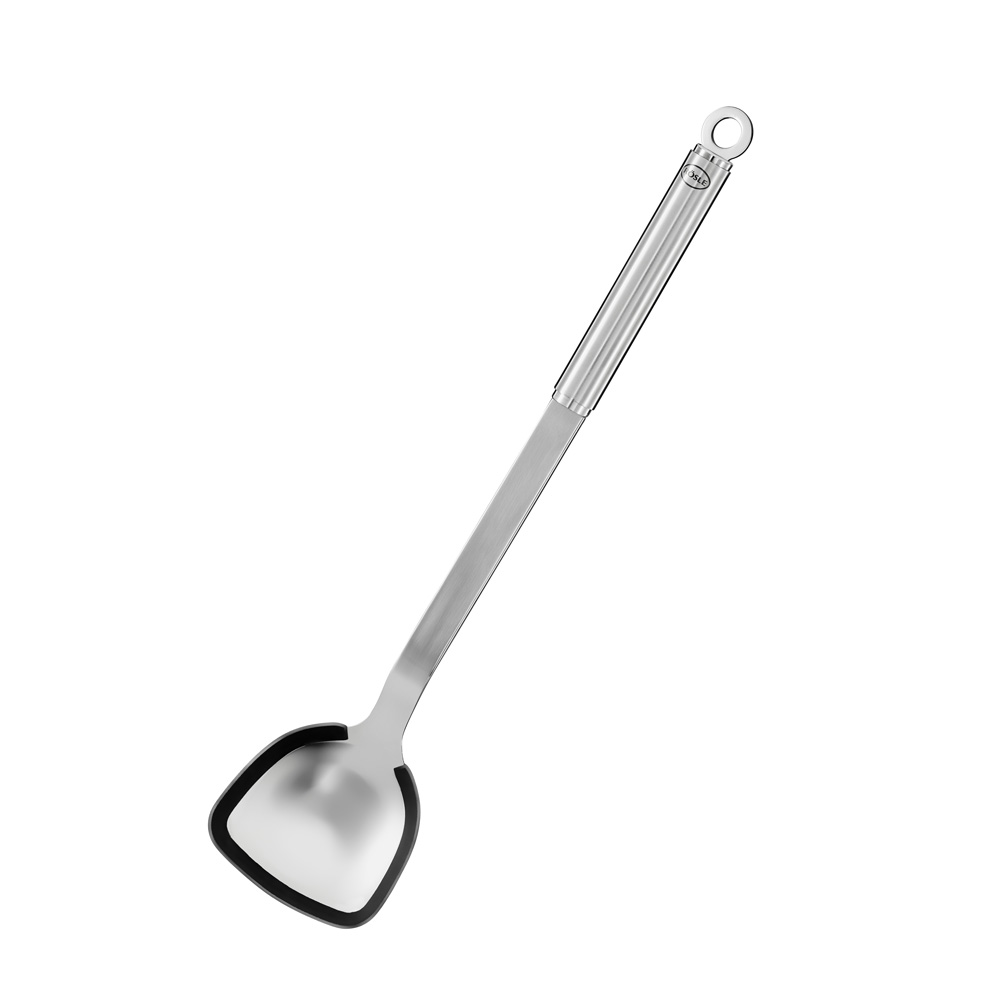 Rösle Edelstahl/Silikon Rundgriff Pfannen-/Woklöffel 