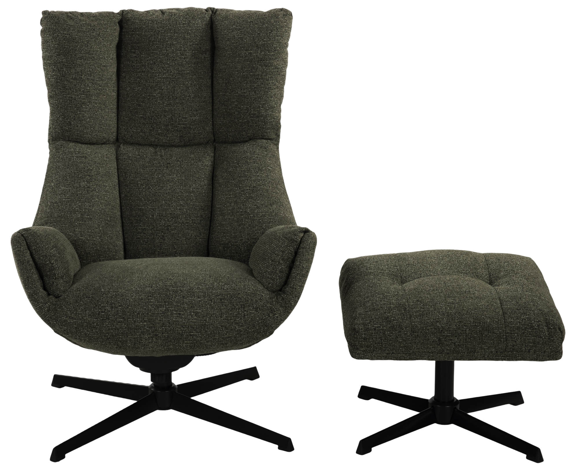 Relaxsessel waldgrün - inklusive Hocker, 360° drehbar -  Prestwick