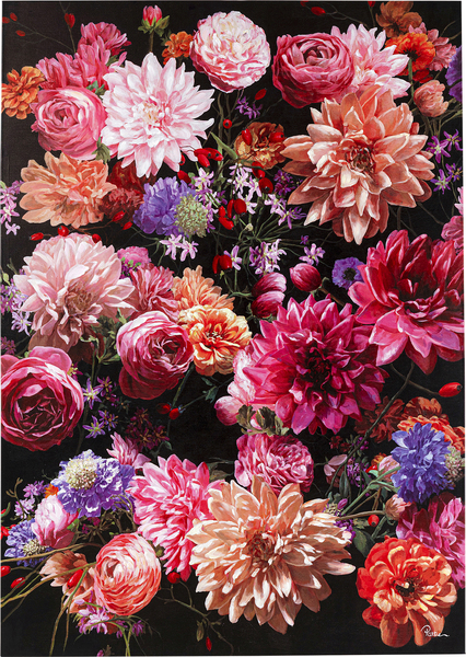 Leinwandbild mehrfarbig - 140 x 200 cm - KARE Touched Flower Bouquet