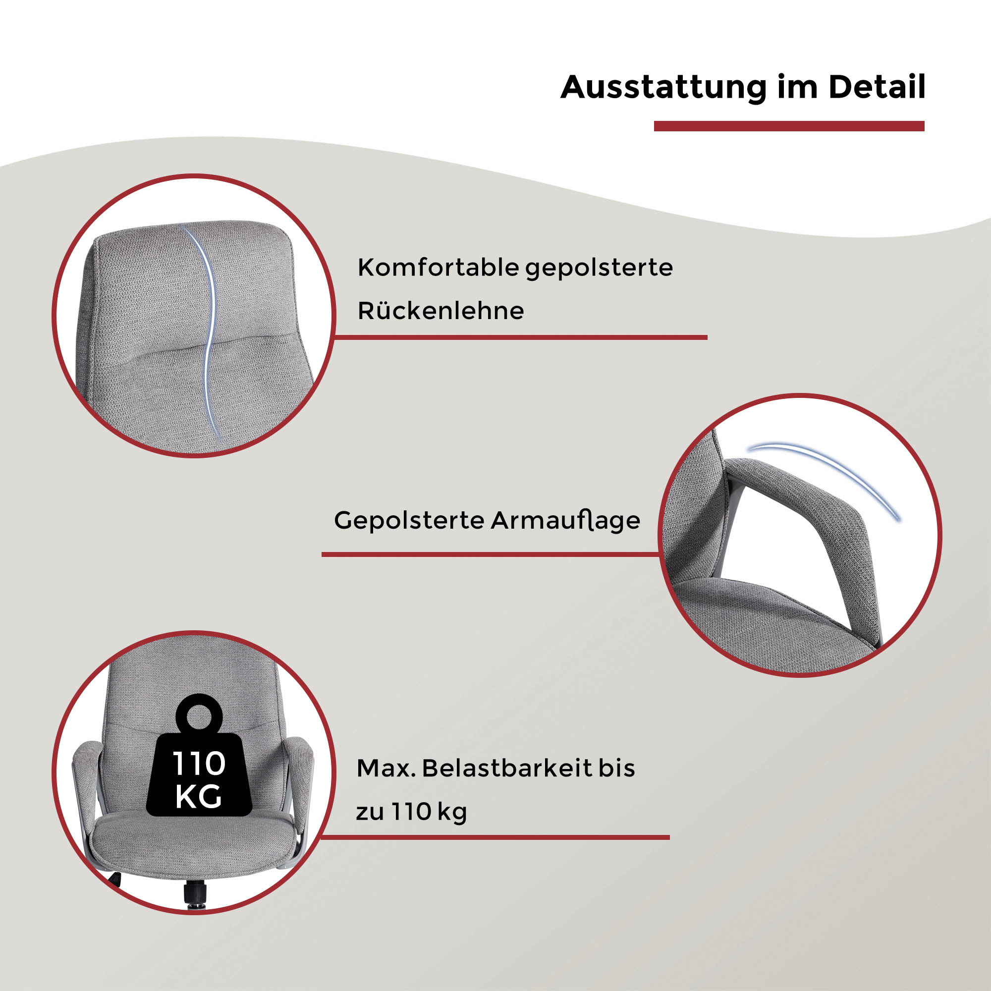 Chefsessel grau - Duo Collection Mikkel