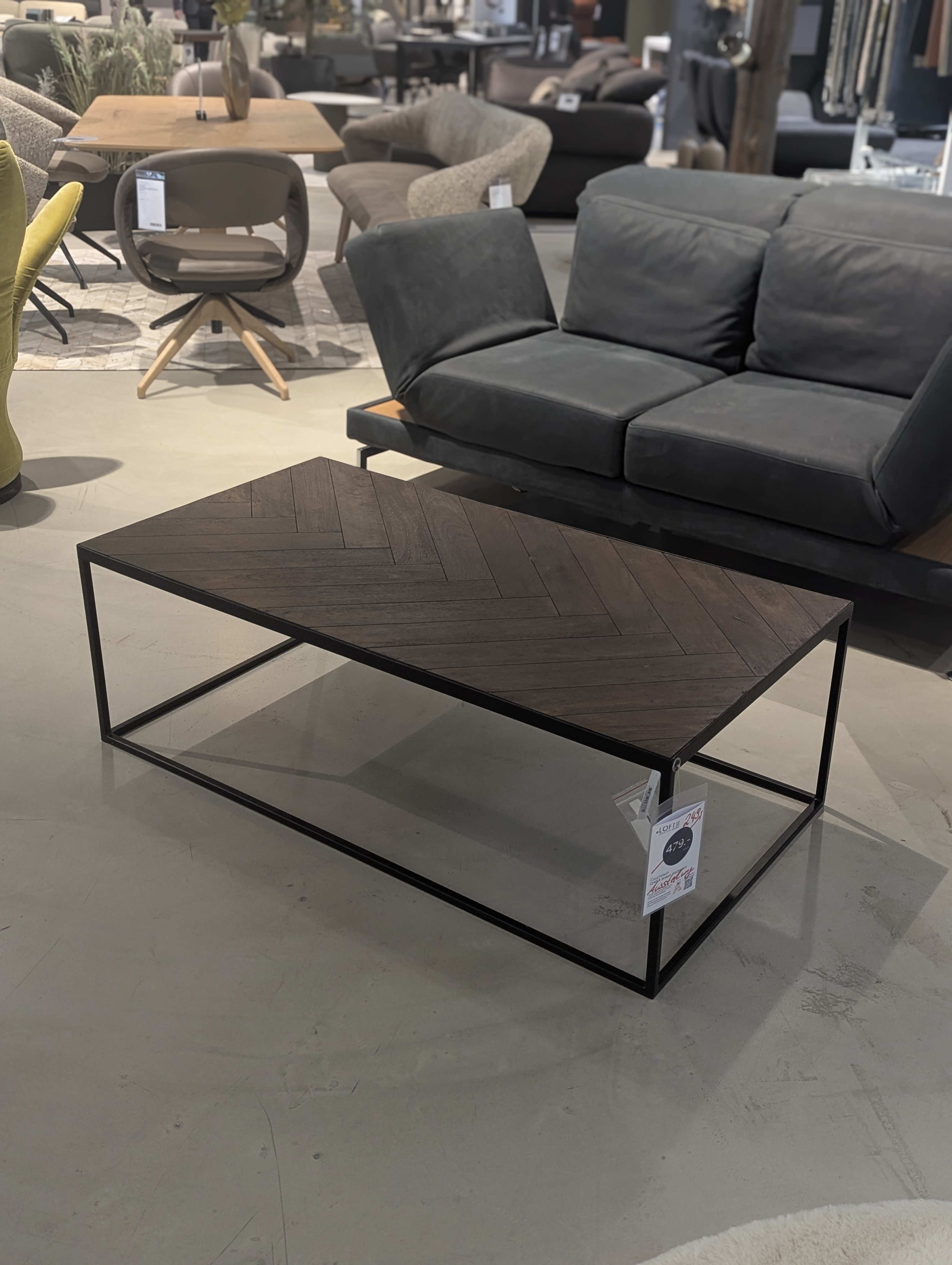  CHISA braun / schwarz Couchtisch  - AUSSTELLUNGSSTÜCK