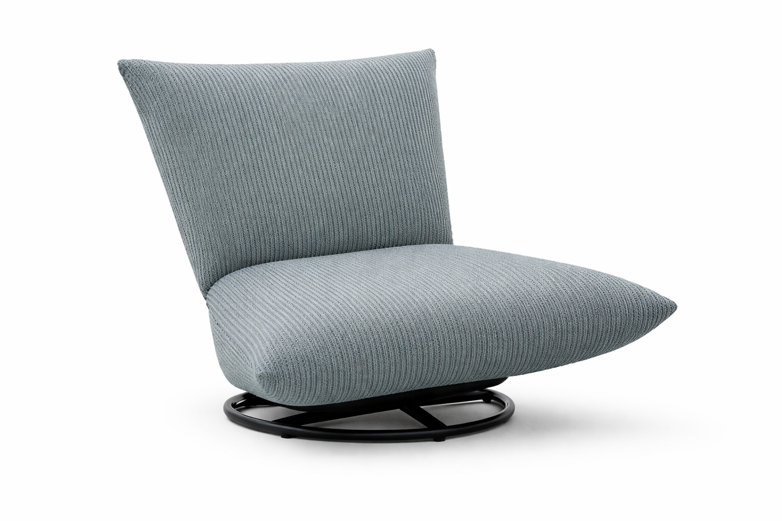 Benformato Sessel Cremona Cord aqua 100 x 96 cm