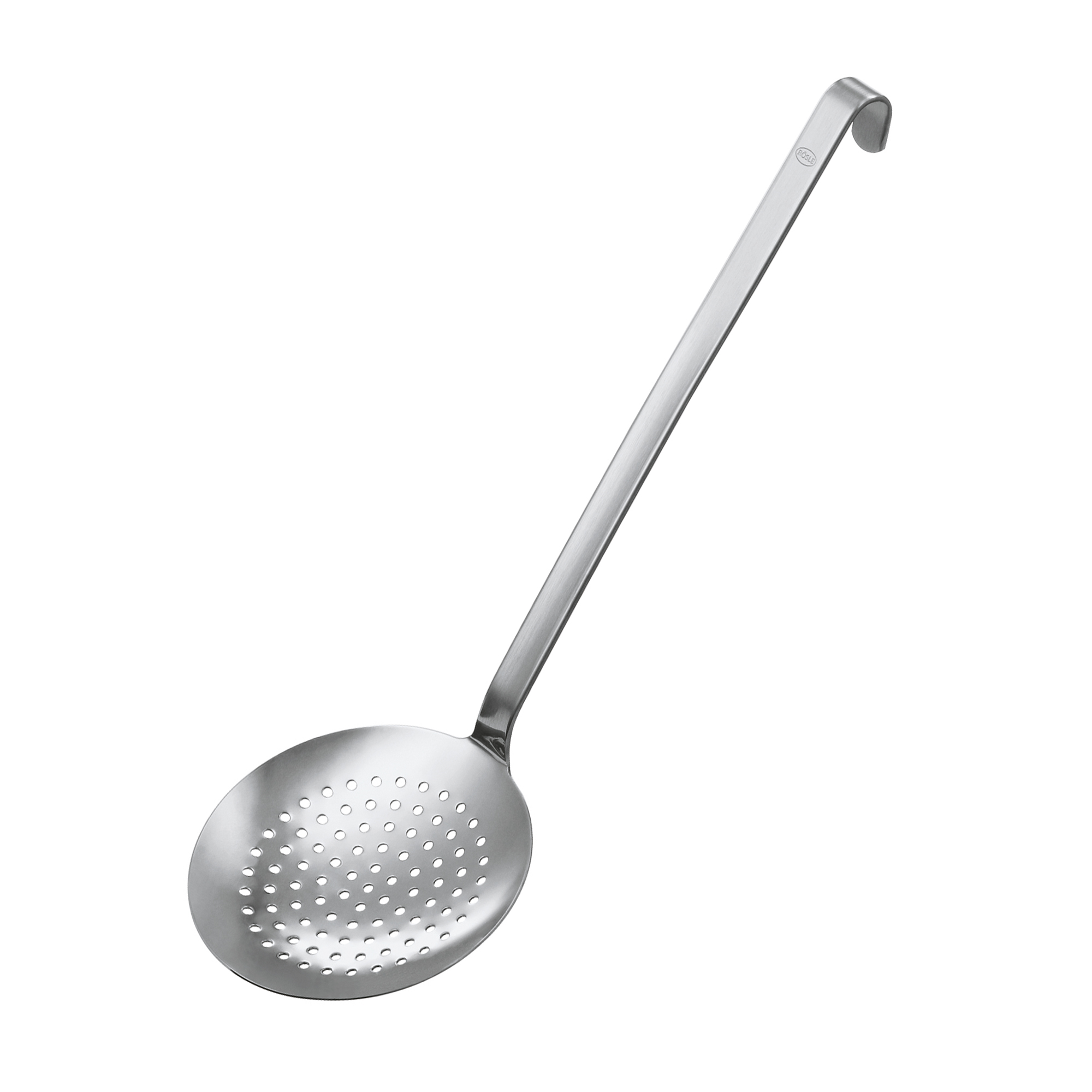 Rösle Edelstahl Haken Schaumlöffel 12cm flach grob gelocht