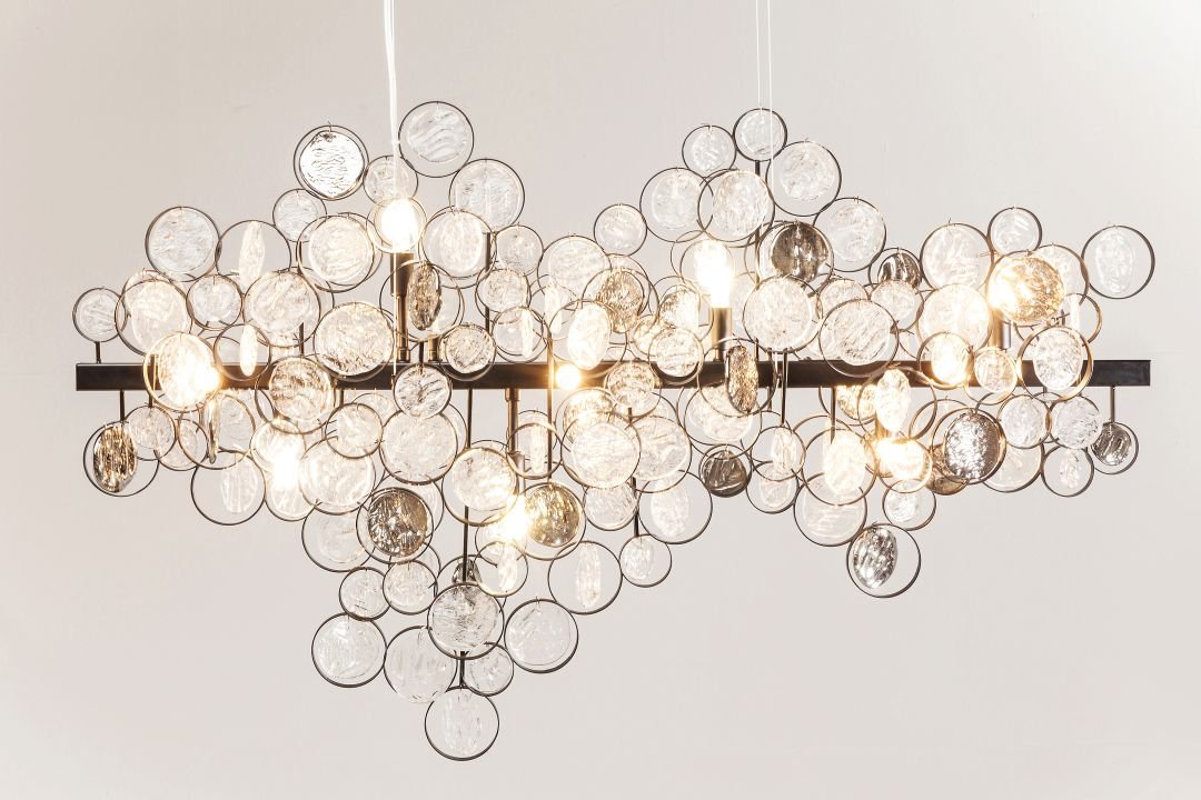 KARE Hängeleuchte Schwarz / Glas - Clouds Clear