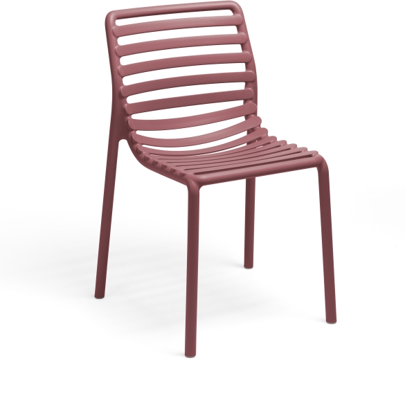 Nardi Stuhl DOGA BISTROT marsala - rot - Recyclebarer Kunststoff. - stapelbar