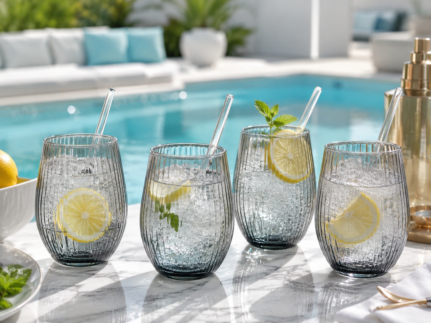 Glas Partyset 8-teilig Spritz smoke - 590ml