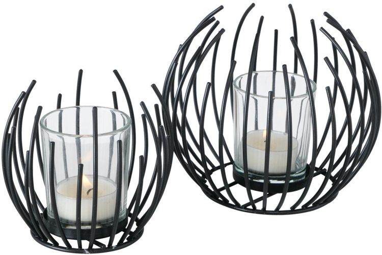 Boltze Windlicht Cylon schwarz 10 cm