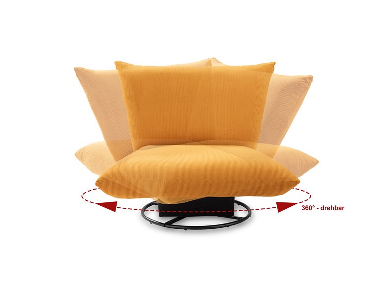 Benformato Sessel Cremona Stoff gelb