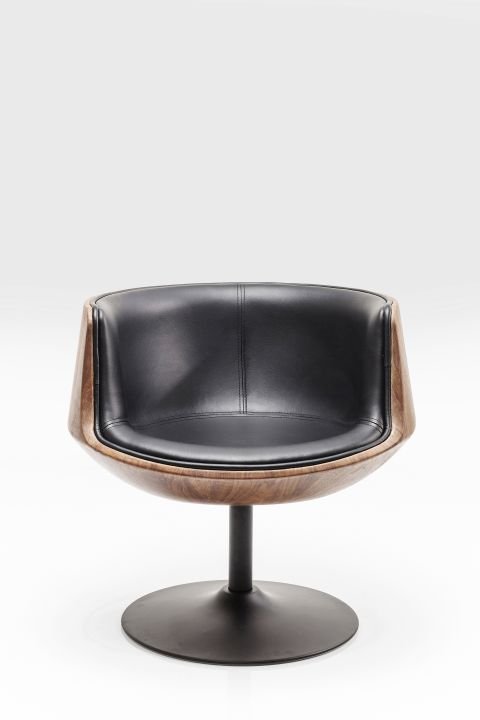 KARE Drehstuhl Club Walnut Walnuss 75,00cm