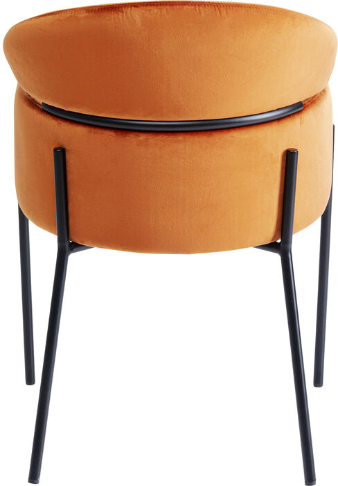 Armlehnstuhl orange - KARE Alexia Velvet Orange