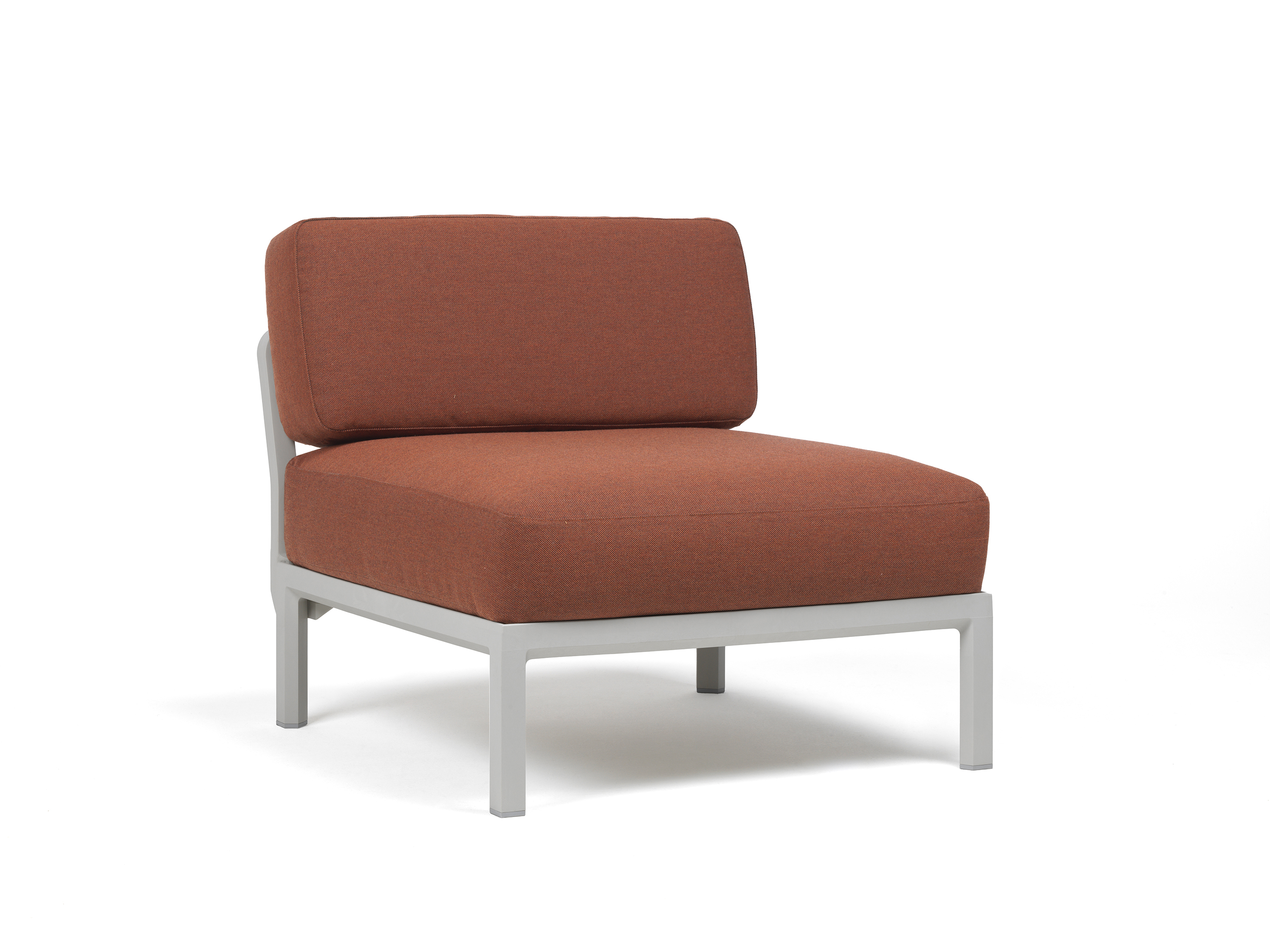 Nardi Loungegruppe Maximo  - Bezug: perla Sunbrella, Farbe Gestell: gesso, Stellmaße B/HT: ca. 252,5 x 79 x 94 cm