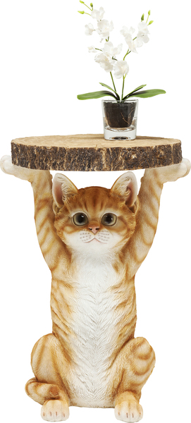 Beistelltisch braun - Ø 33 cm - KARE Animal Ms Cat