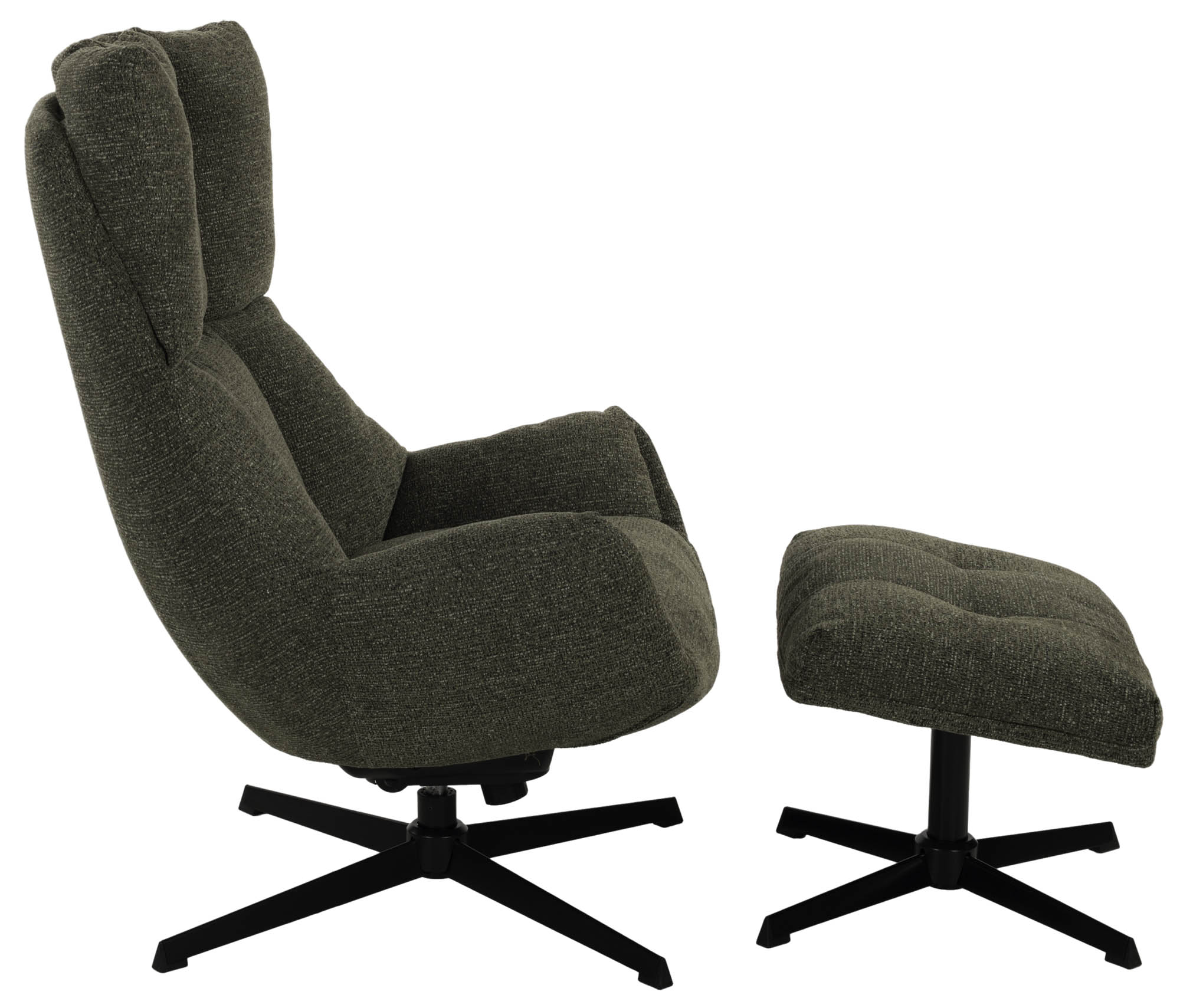 Relaxsessel waldgrün - inklusive Hocker, 360° drehbar -  Prestwick