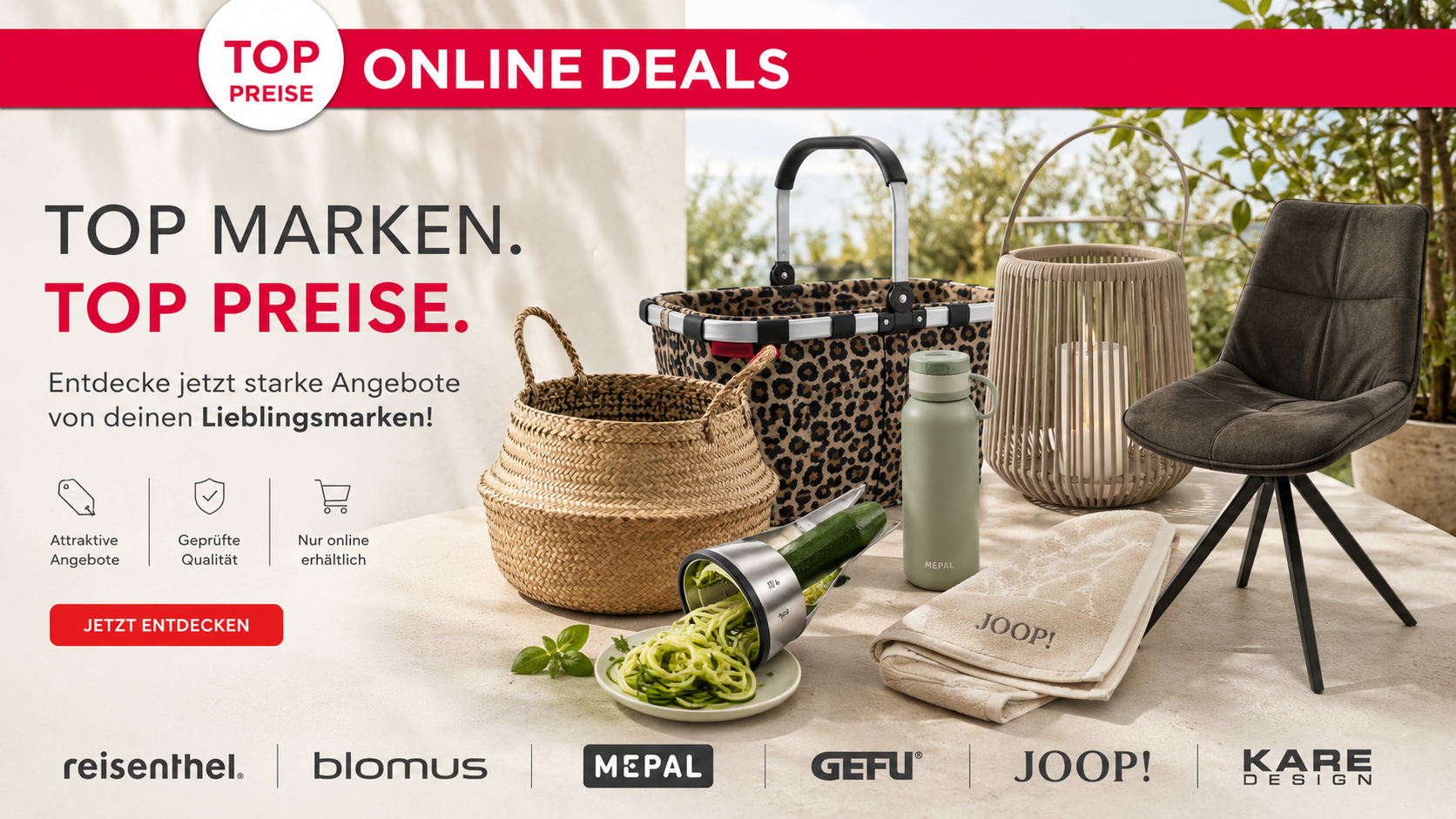 Die Online-Deals von billi & friends präsentieren ausgewählte Möbel, Wohnaccessoires und Markenprodukte zu attraktiven Preisen für ein schönes Zuhause.