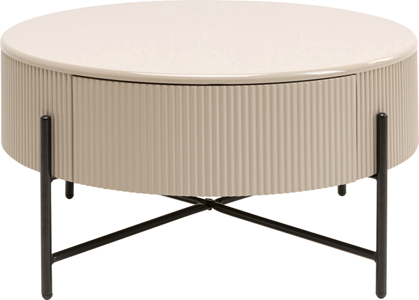 Couchtisch greige - Ø80 cm - KARE Riffle