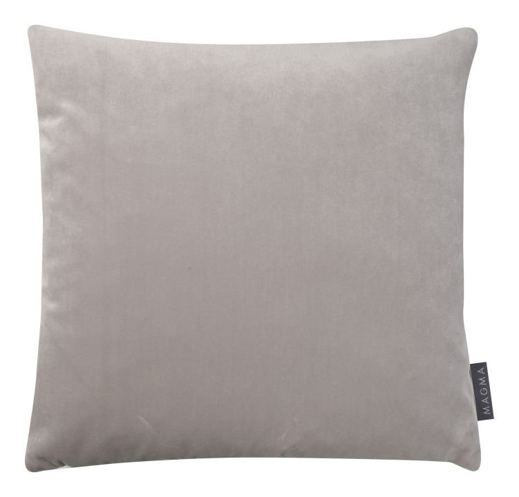 Magma Kissenhülle Samt Uni mittelgrau 40 x 40 cm