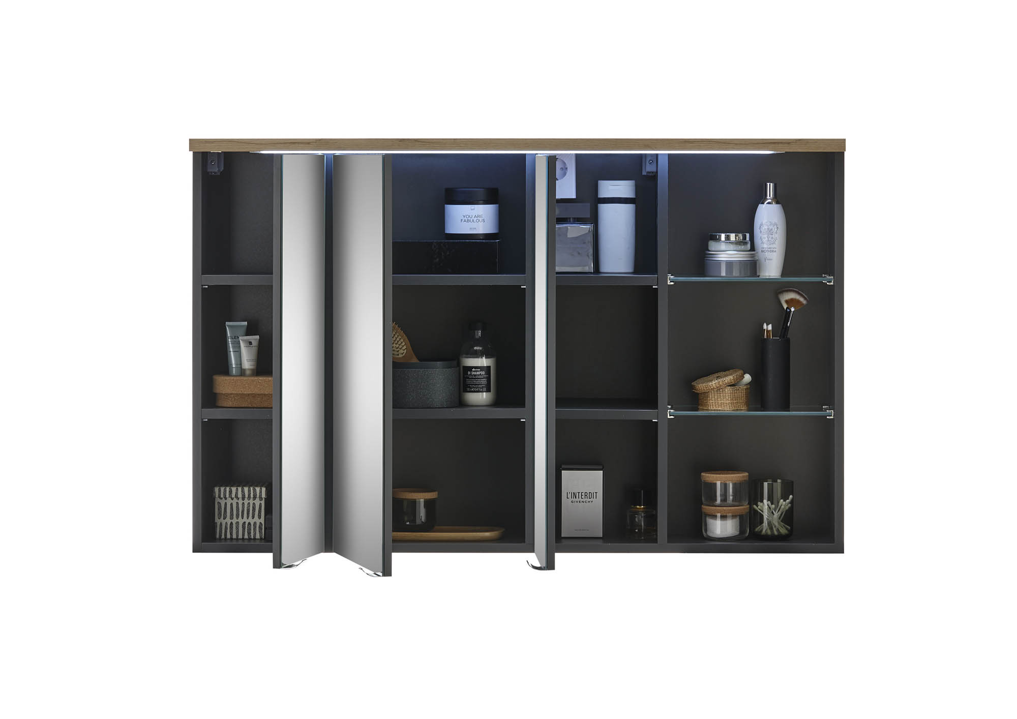 Spiegelschrank ROM - Artisan Eiche & Grau