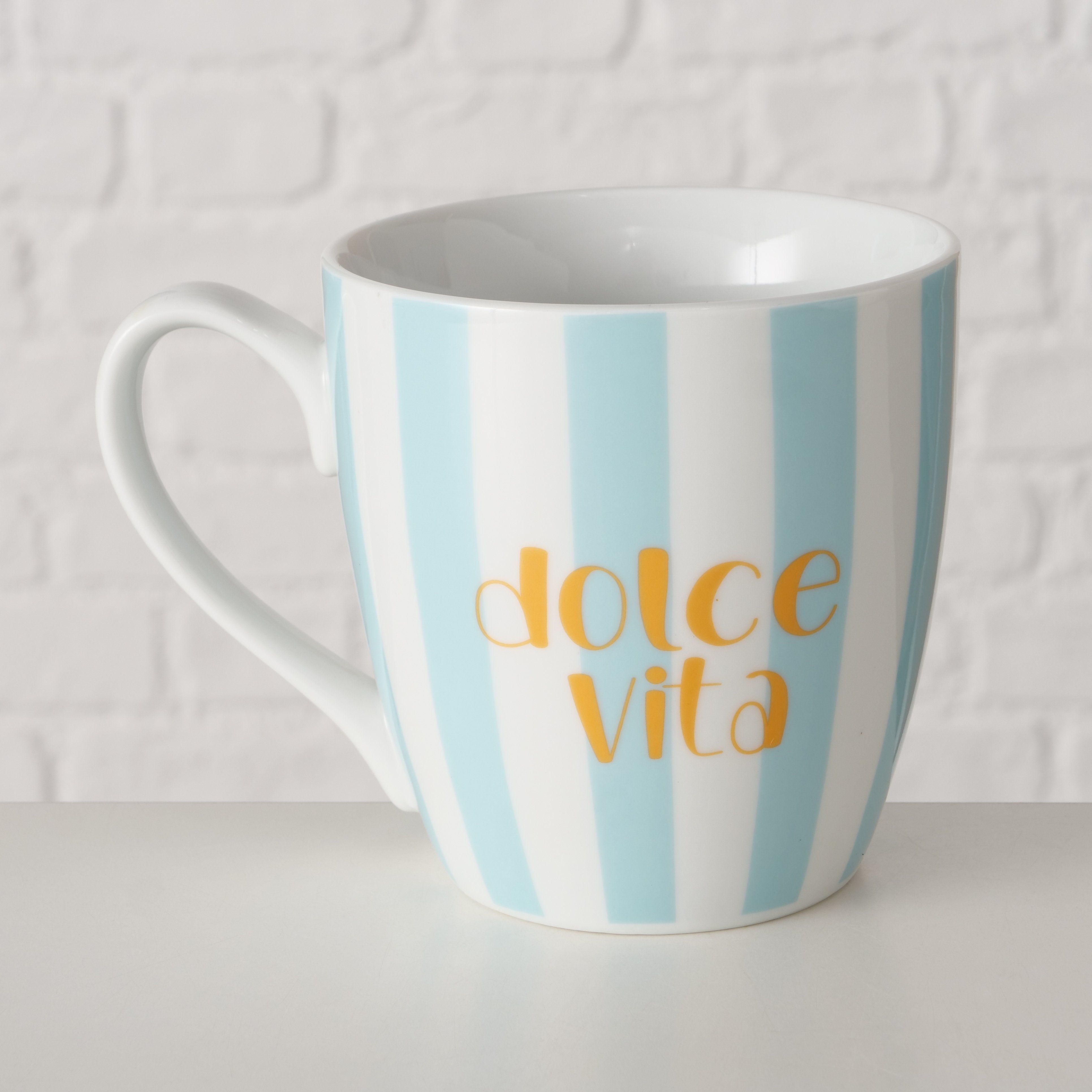 Boltze Jumbobecher Dolce Vita 480 ml – Großer Kaffeebecher im mediterranen Design